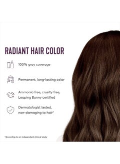 Madison Reed Radiant Hair Color Kit, Medium Smoky Brown for 100% Gray Coverage, Ammonia-Free, 6NAV Siena Brown, Permanent Hair Dye, Pack of 1  - Image 4