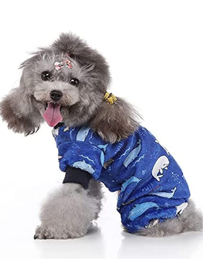 SYOSI Dog Pajamas for Small Dog, Boy Girl Fleece Puppy 4 Leg Clothes for Chihuahua Yorkie Winter Warm Onesies Jumpsuit Clothing for Pet Male Female 2 Pack Soft Pet Clothes for Puppy Small Dogs  - Image 2
