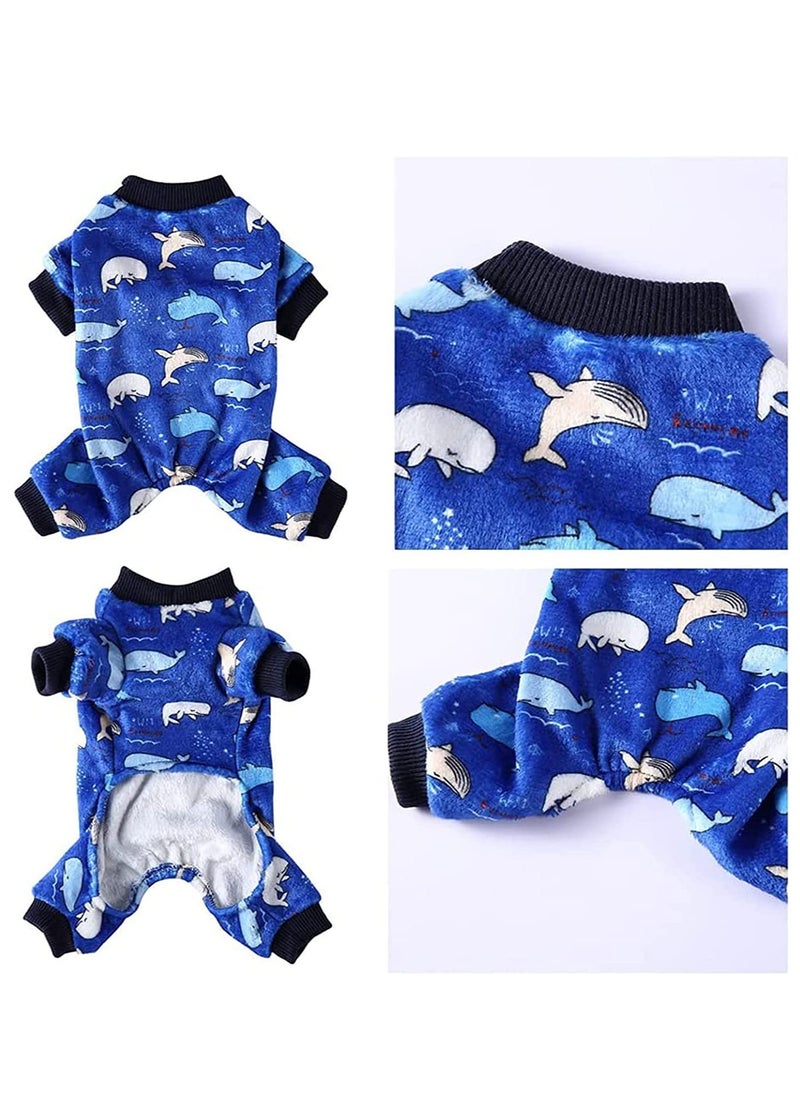 SYOSI Dog Pajamas for Small Dog, Boy Girl Fleece Puppy 4 Leg Clothes for Chihuahua Yorkie Winter Warm Onesies Jumpsuit Clothing for Pet Male Female 2 Pack Soft Pet Clothes for Puppy Small Dogs  - Image 3