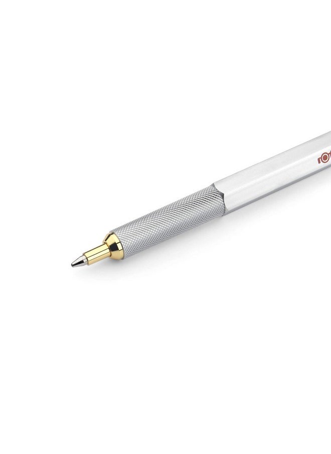 Rotring - Rotring 800 Retractable Ballpoint Pen, Medium Point, Silver - Image 1