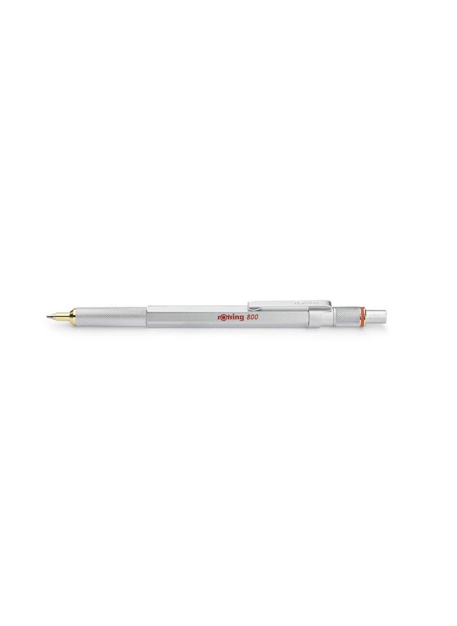 Rotring - Rotring 800 Retractable Ballpoint Pen, Medium Point, Silver - Image 1
