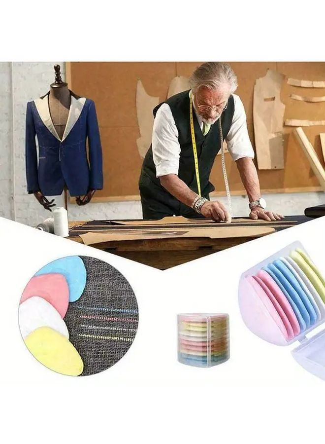 10pcs Tailor Chalk Set Multi Color Wipe Down Fabric Sewing Pattern Marking Tool - Image 5