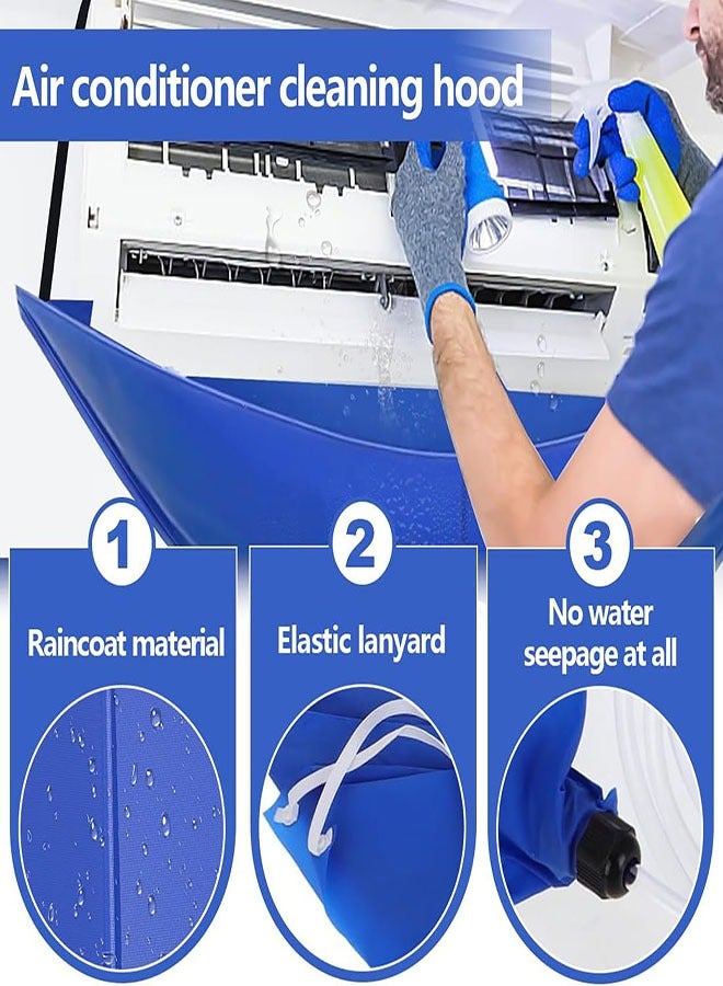 Air Conditioner Cleaning Kit, 10Pcs Ac Cleaning Kit Minisplit Cleaning Bag Wall-Mounted Units Air Conditioner Cleaning Cover for Mini Split Air Conditioners - Image 3