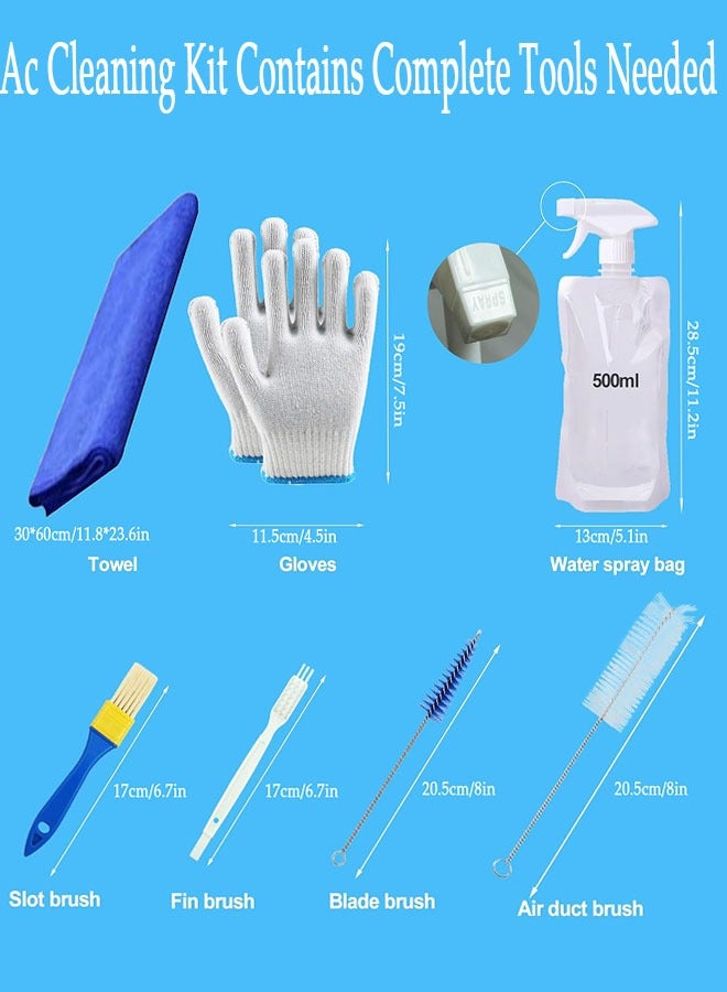 Air Conditioner Cleaning Kit, 10Pcs Ac Cleaning Kit Minisplit Cleaning Bag Wall-Mounted Units Air Conditioner Cleaning Cover for Mini Split Air Conditioners - Image 4