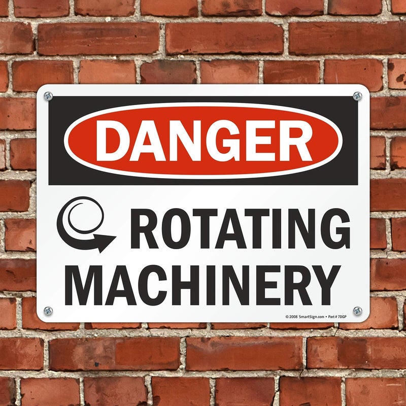 SmartSign "Danger - Rotating Machinery" Sign | 10" x 14" Plastic - Image 4