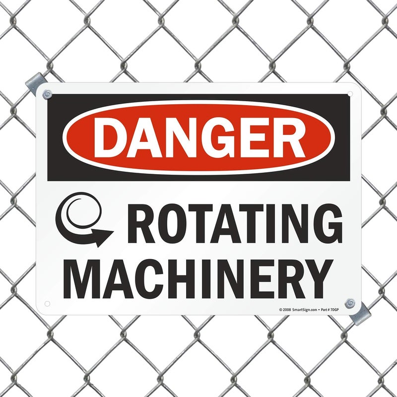 SmartSign "Danger - Rotating Machinery" Sign | 10" x 14" Plastic - Image 3