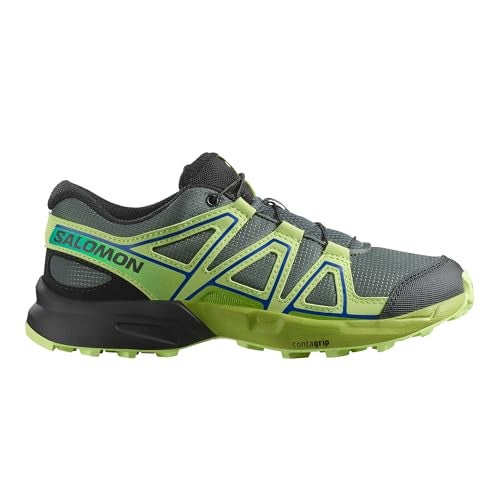 Salomon Unisex Junior’s Speedcross Trail Running Shoes for Kids - Urban Chic/Sharp Green/Dark Citron - 2 - Image 2