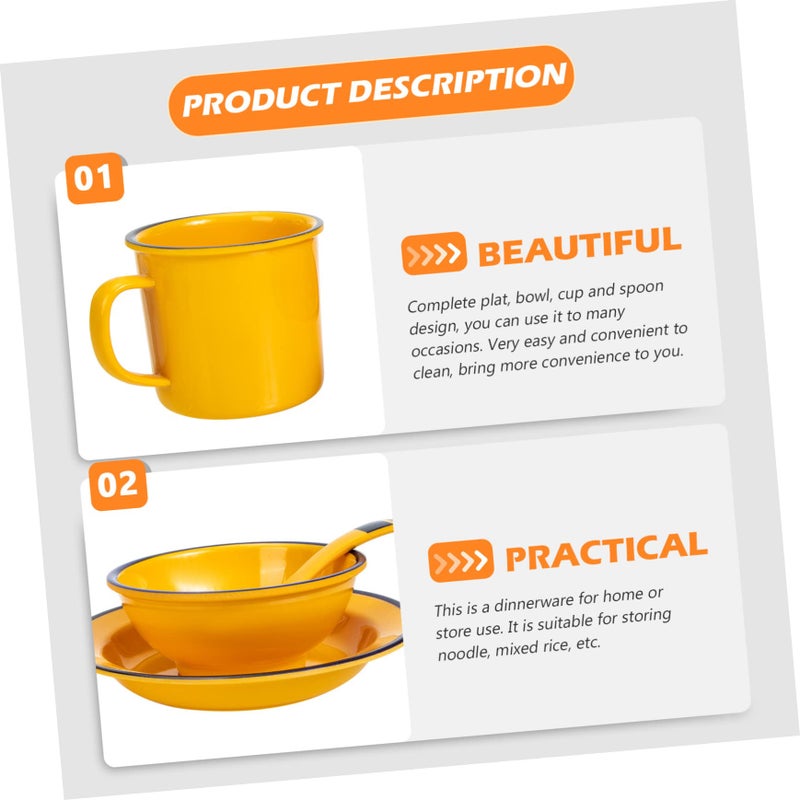 Unbreakable 4 Piece Dinnerware Set Plates Bowls Traditional Chinese Design Dishwasher Safe - Image 5