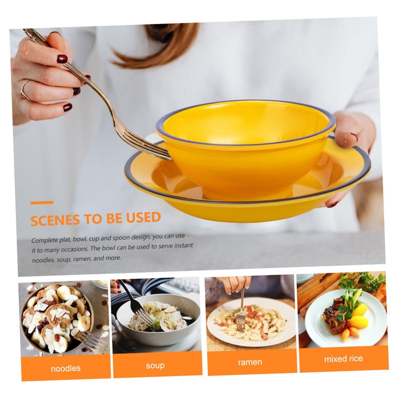 Unbreakable 4 Piece Dinnerware Set Plates Bowls Traditional Chinese Design Dishwasher Safe - Image 4