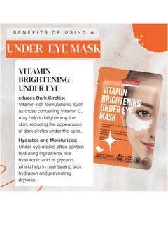 Purederm Vitamin Brightening Under Eye Mask - Reduces Dark Circles - Hydrates and Moisturizes - Brightens and Illuminates - Minimizes Puffiness - 30 Sheets  - Image 4