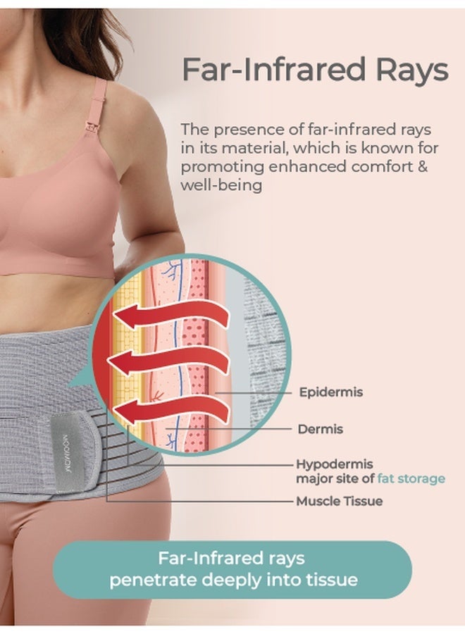 MOOIMOM Bamboo Postpartum Belly Band - Grey - M - Image 3