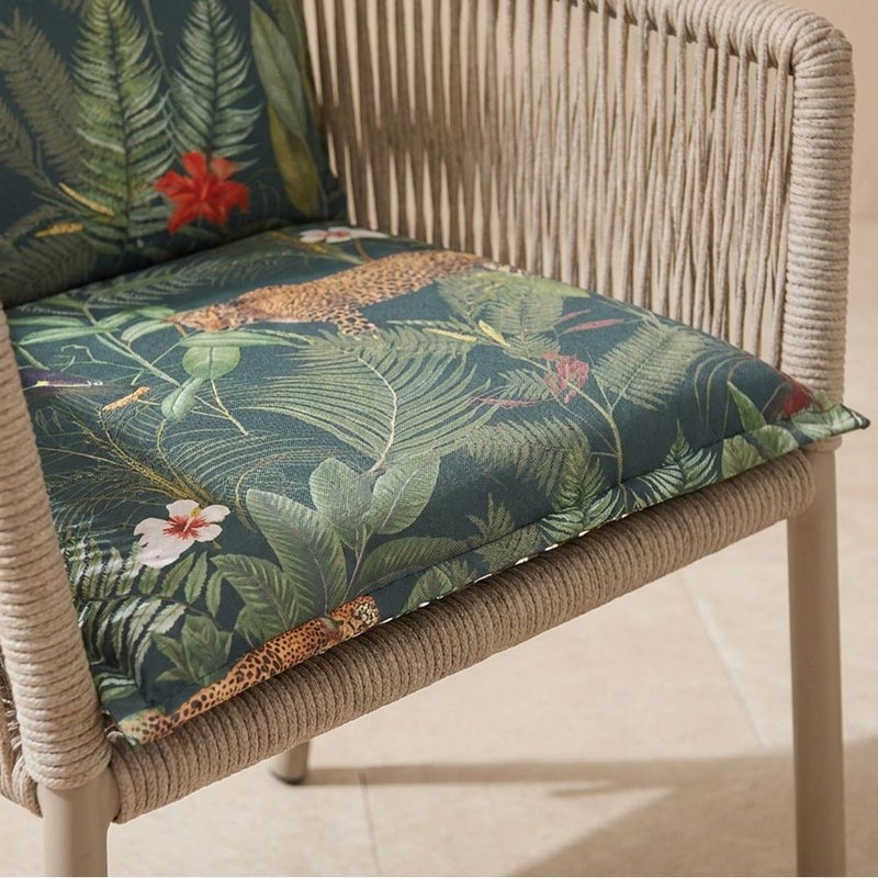 DANUBE HOME High Back Cushion 115X47X4Cm/120X52X4Cm - Wild Leopard, Multicolour, Statement High-Back Chair Cushion, 100% Polyester Fabric, For Patio Furniture - Image 2