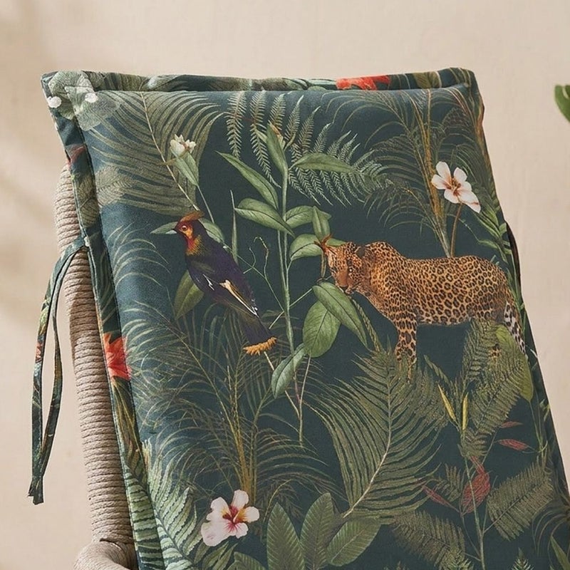 DANUBE HOME High Back Cushion 115X47X4Cm/120X52X4Cm - Wild Leopard, Multicolour, Statement High-Back Chair Cushion, 100% Polyester Fabric, For Patio Furniture - Image 3
