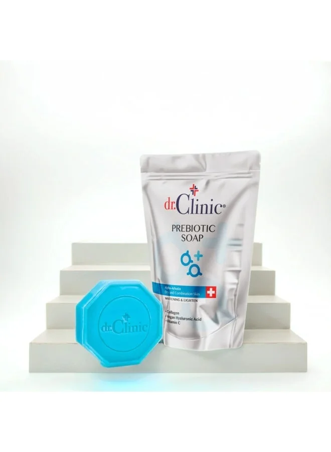 dr.Clinic صابونة د.كلينيك بالبريبيوتيك للبشرة الجافة والمختلطة (الأزرق)