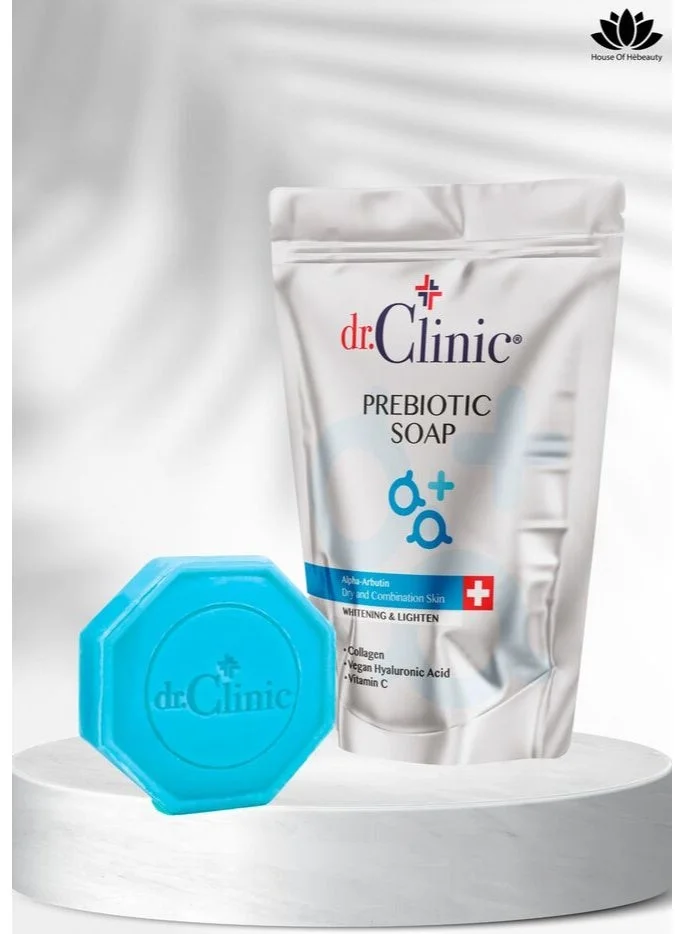 dr.Clinic صابونة د.كلينيك بالبريبيوتيك للبشرة الجافة والمختلطة (الأزرق)