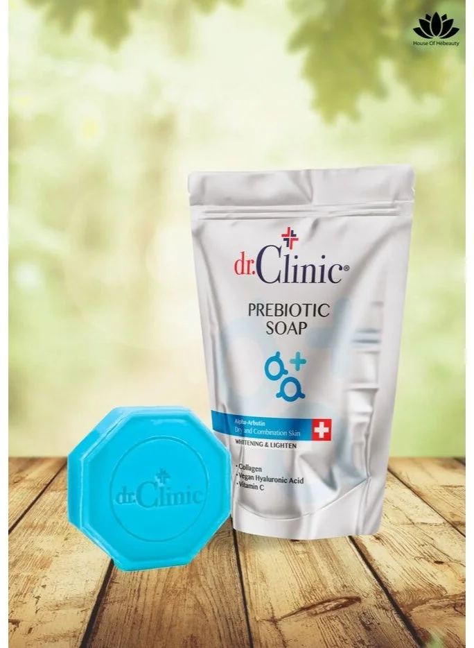 dr.Clinic صابونة د.كلينيك بالبريبيوتيك للبشرة الجافة والمختلطة (الأزرق)