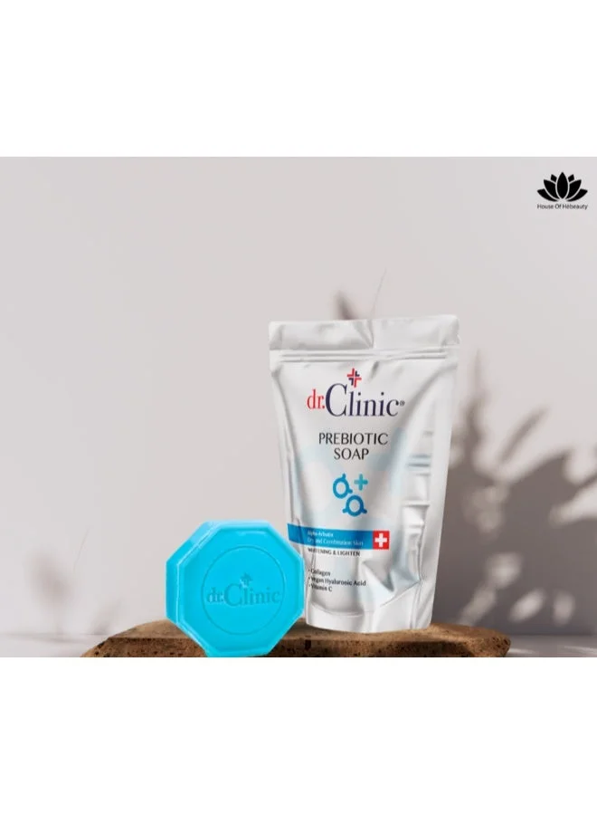 dr.Clinic صابونة د.كلينيك بالبريبيوتيك للبشرة الجافة والمختلطة (الأزرق)