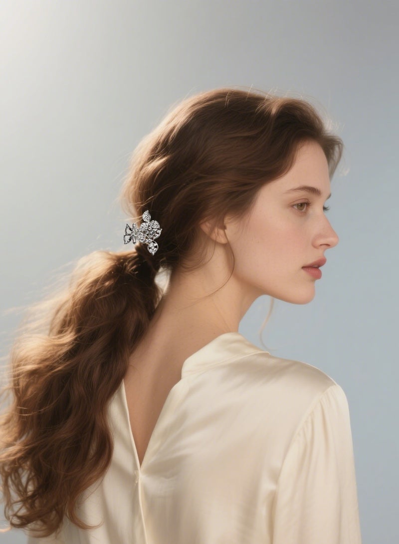 3PCS Hair Claw Clips, Rhinestone Sparkling Hair Clips, Metal Alloy Banana Jaw Hair Clamps Strong Hold Nonslip Hair Accessories, Elegant Hair Accessories for Women - Image 4