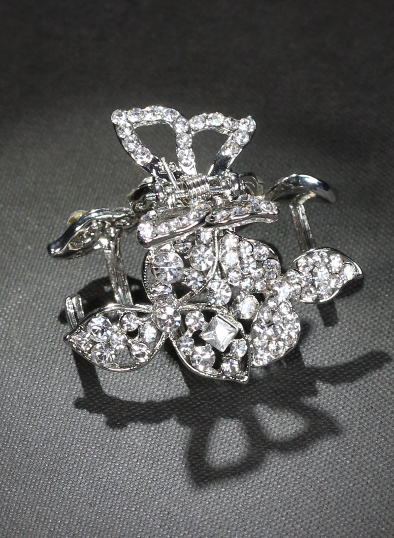 3PCS Hair Claw Clips, Rhinestone Sparkling Hair Clips, Metal Alloy Banana Jaw Hair Clamps Strong Hold Nonslip Hair Accessories, Elegant Hair Accessories for Women - Image 5