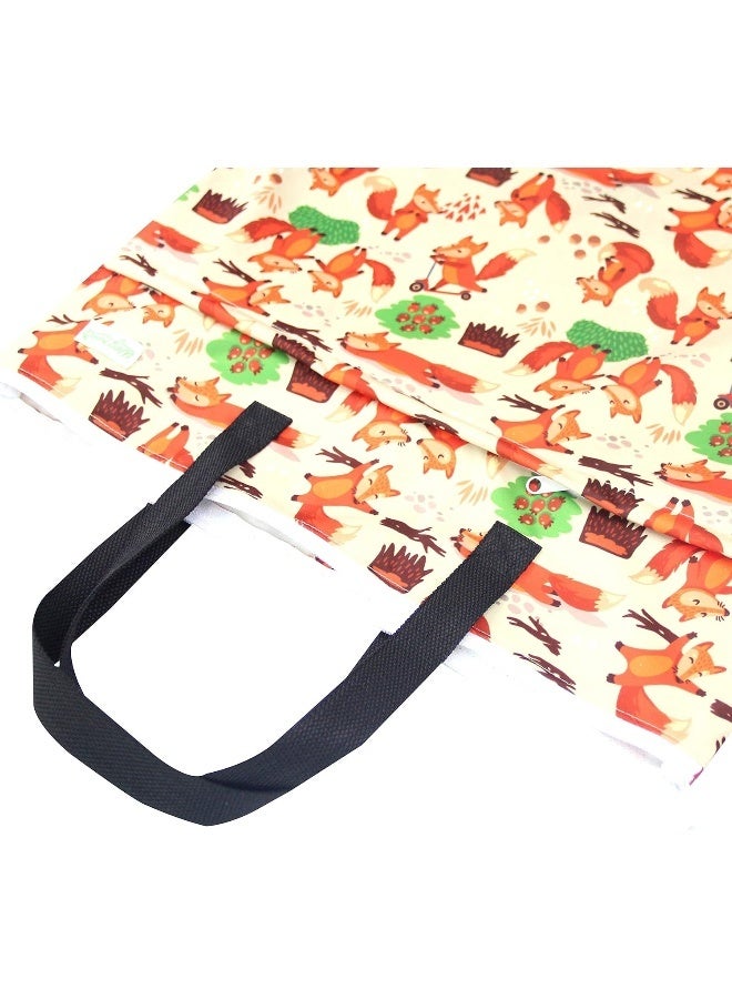 ويجريكو wegreeco Reusable Hanging Wet Dry Cloth Diaper Bag (2 Pack, Orange, Fox) - Image 4