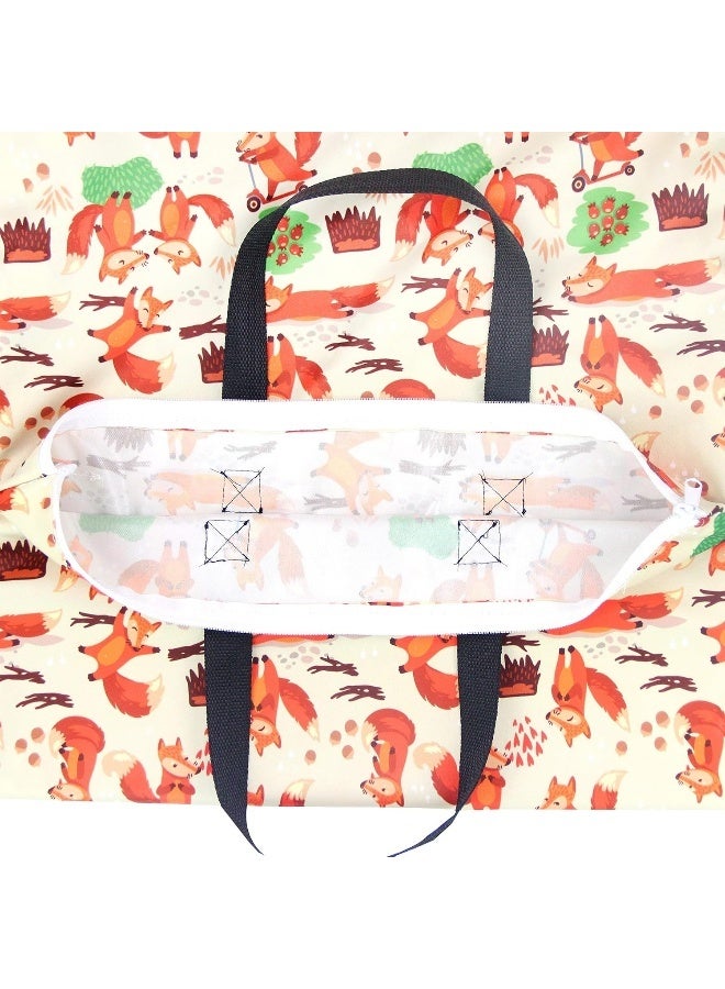 ويجريكو wegreeco Reusable Hanging Wet Dry Cloth Diaper Bag (2 Pack, Orange, Fox) - Image 5
