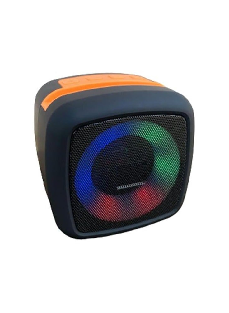 AN333 Wireless Portable Bluetooth Speaker, Silver, 8W, 2.0 Channel, Modern and Minimalist Style, Touch Control, 1" Driver, 1" Tweeter, 1 Mic, USB, Micro SD, FM, AUX, Phone Holder, No Warranty  - Image 1