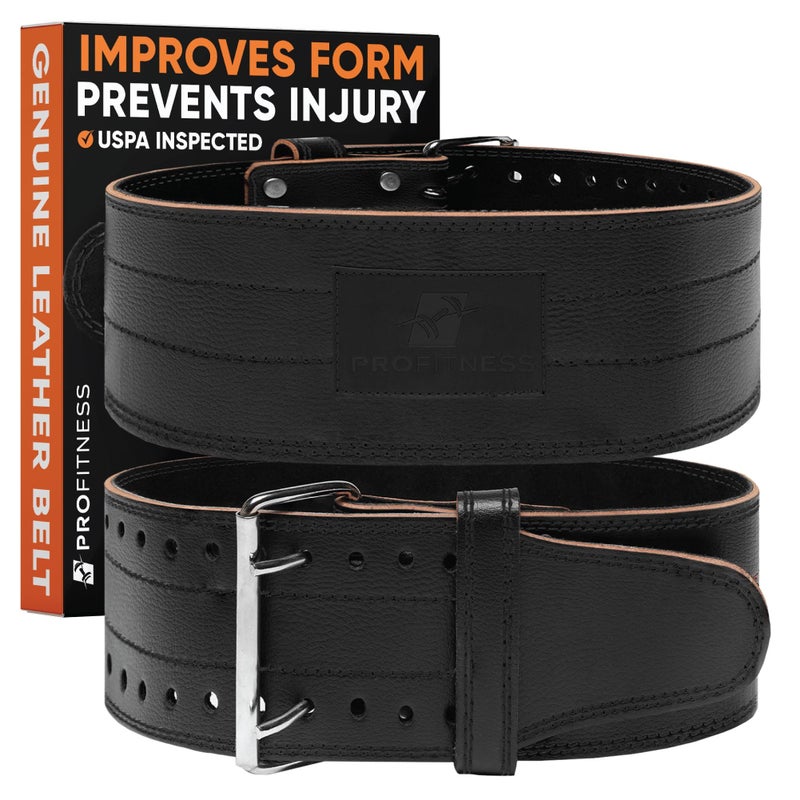 ProFitness Weight Exercise Belt for Men women Ideal for Powerlifting deadlifts Lunges BlackBlack Medium