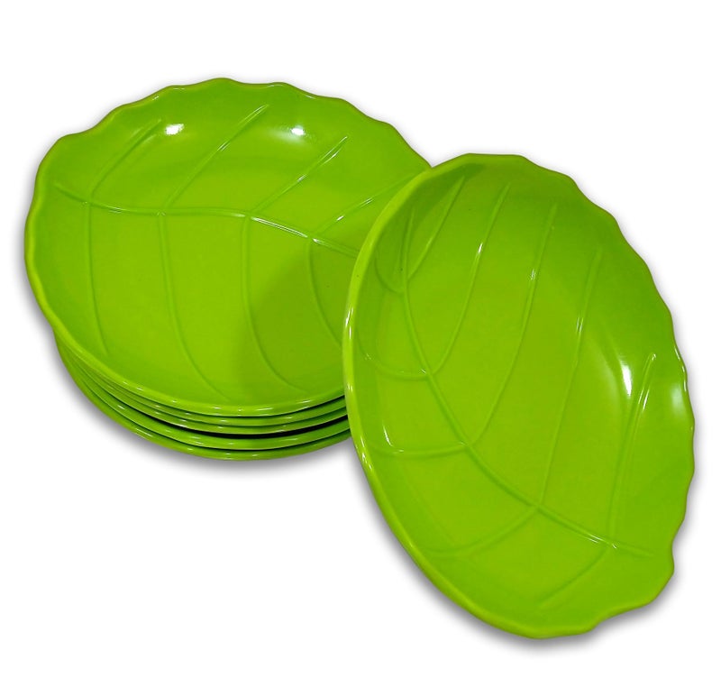 BHOJANWARE (Size- 6.5 Inch/16 CM) Melamine Snacks Platter Set of 6- Perfect for Dinner Parties and Entertaining! - Image 4