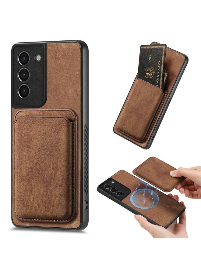 S-TOP Case For Samsung Galaxy S21+ 5G Retro Leather Card Bag Magnetic Phone Case - Image 1