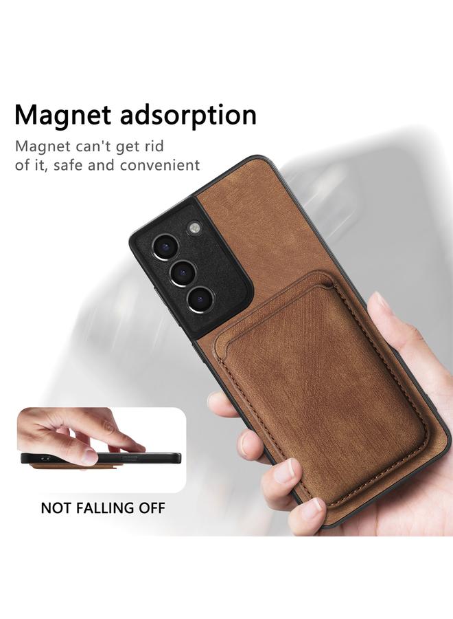 S-TOP Case For Samsung Galaxy S21+ 5G Retro Leather Card Bag Magnetic Phone Case - Image 5