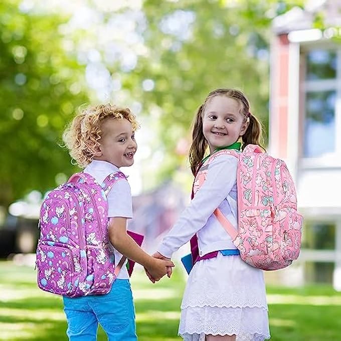 rayihni School bags for Girls and Boys with Lunch Bag Pencil Case 3pcs Kids School Bag Set Backpack for Kindergarten Elementary - Image 5