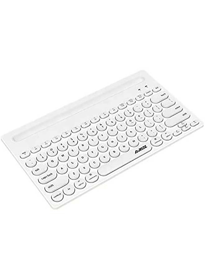 Ajazz 320I Bluetooth Keyboard 79 Keys USB Receiver 2.4G Wireless Technology White - Image 1