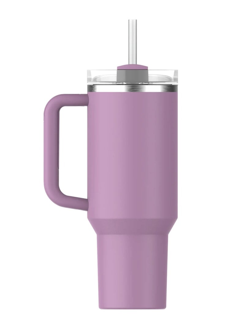 Stanley The Quencher H2.0 Tumbler With Handle And Straw 40 oz Flowstate 3-Position Lid Cup Holder Compatible For Travel Insulated Stainless Steel Cup BPA-Free Stanley Cup Vacuum Insulated Tumbler With Lid and Straw For Water, Iced Tea Or Coffee, Smoothie And More Light Purple - Image 2