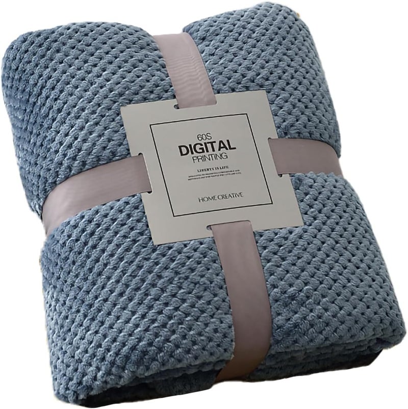 VIDSID Plush blanket, Super Soft and Warm 100 * 150cm Throw Blanket for Couch, Cozy, Fuzzy and Lightweight (Water Blue 100 * 150cm) - Image 1