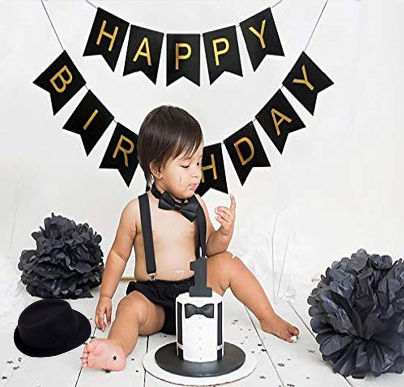 RR DESIGN Store طقم حمالات وقوس ربطة مع قبعة متطابقة للأطفال من 2-5 سنوات بألوان متعددة - Image 2