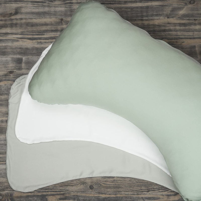 Honeydew Queen Side Pillow Case - Fits The Scrumptious and Essence Curved Pillows for Side Sleeping - Comfortable and Soft Cooling Viscose Made from Bamboo Fabric - Queen Size (Powdered Sugar White) - Image 2