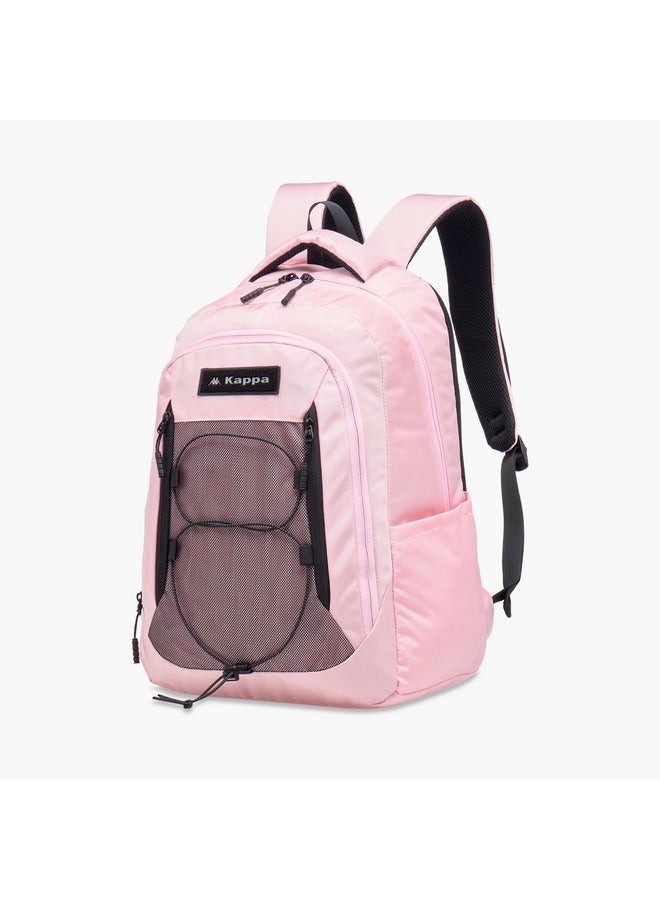 Kappa Girls Logo Applique Backpack with Adjustable Straps and Zip Closure - 19x32x48 cm - Image 2