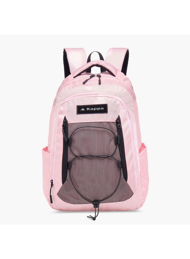 Kappa Girls Logo Applique Backpack with Adjustable Straps and Zip Closure - 19x32x48 cm - Image 1