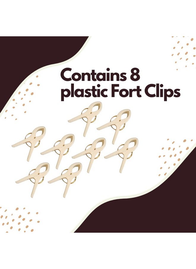 Pickle & Olive ez clipz- Kids Fort Building Kit- Large Fort Blanket and Clips to Attach to Furniture-Best Gift for Children-Indoor/Outdoor Fort by Pickle & Olive (Creme/Beige)  - Image 3