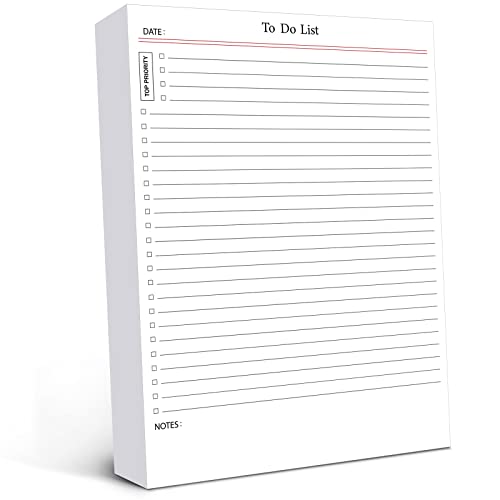 Spakon 300 Sheets Daily to Do List Notepad Notebook Library Card to Do Planner Checklist Memo Writing Pad Schedule Reminder Office Homework Planner for Task 6 x 8ClassicWhite - Image 1