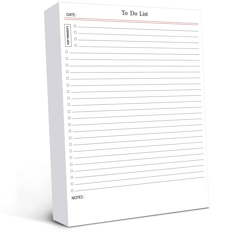 Spakon 300 Sheets Daily to Do List Notepad Notebook Library Card to Do Planner Checklist Memo Writing Pad Schedule Reminder Office Homework Planner for Task 6 x 8ClassicWhite - Image 2