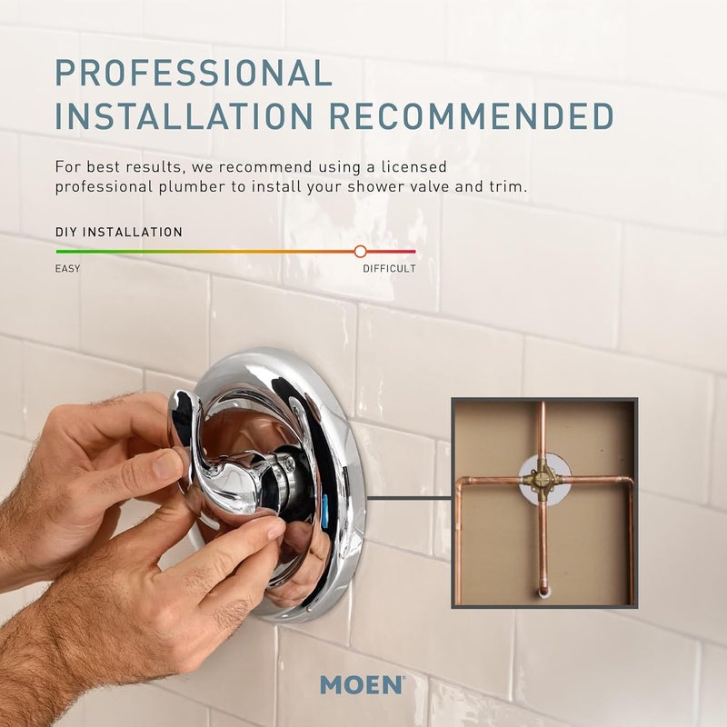 MOEN Moen Engage Magnetix Spot Resist Brushed Nickel MultiFunction Handshower and Rainfall Shower Head Trim Combo with Shower Handle Tub Spout Metal Hose and Valve 82304SRN - Image 3