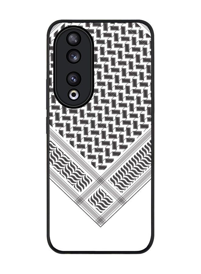 Stylizedd Rugged Black edge case for Honor 90 5G, Slim fit Soft Case Flexible Rubber Edges Anti Drop TPU Gel Thin Cover -  Victory Shemag(Black) - Image 1