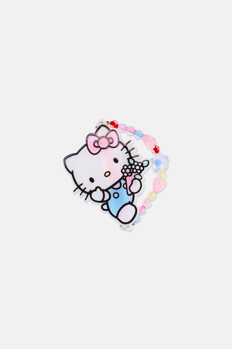 Sanrio Kids Girl Hello Kitty Hair Clip And Charm, Multicolor - Image 2