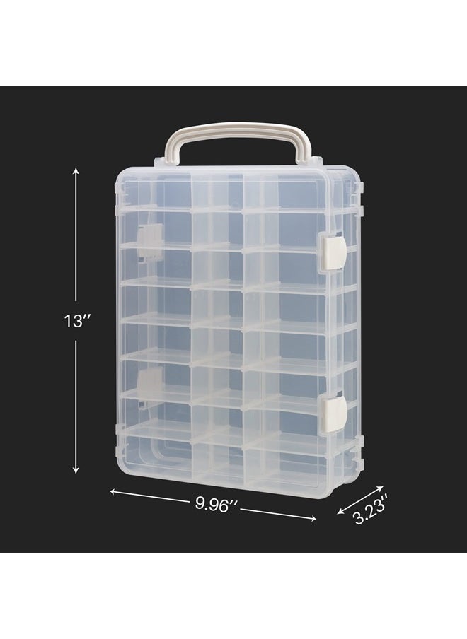 JOYMOMO Hair Bow Holder Organizer for Headbands, Hair Clips, Hair Ties, Scrunchies, Baby Girl Hair Accessories Storage Box, Transparent Double-layer Storage Organizer (Without Accessories)  - Image 2