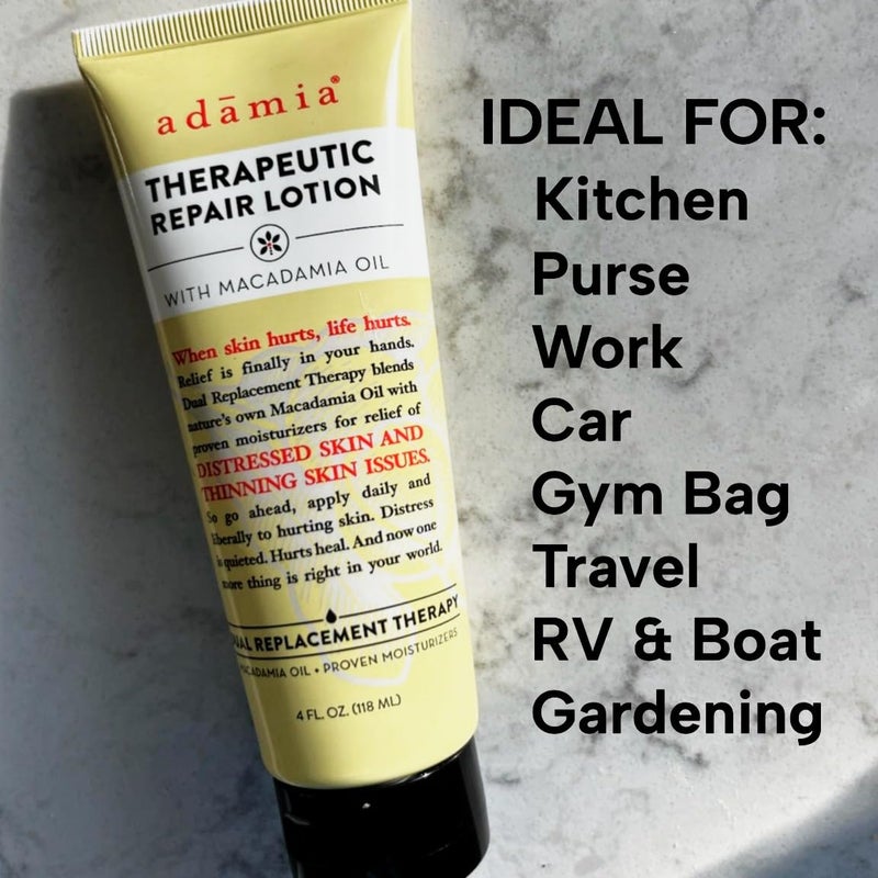 Adamia Therapeutic Repair Lotion with Macadamia Nut Oil and Promega-7, 4 Ounce Tube - Fragrance Free, Paraben Free, Non GMO - Image 5