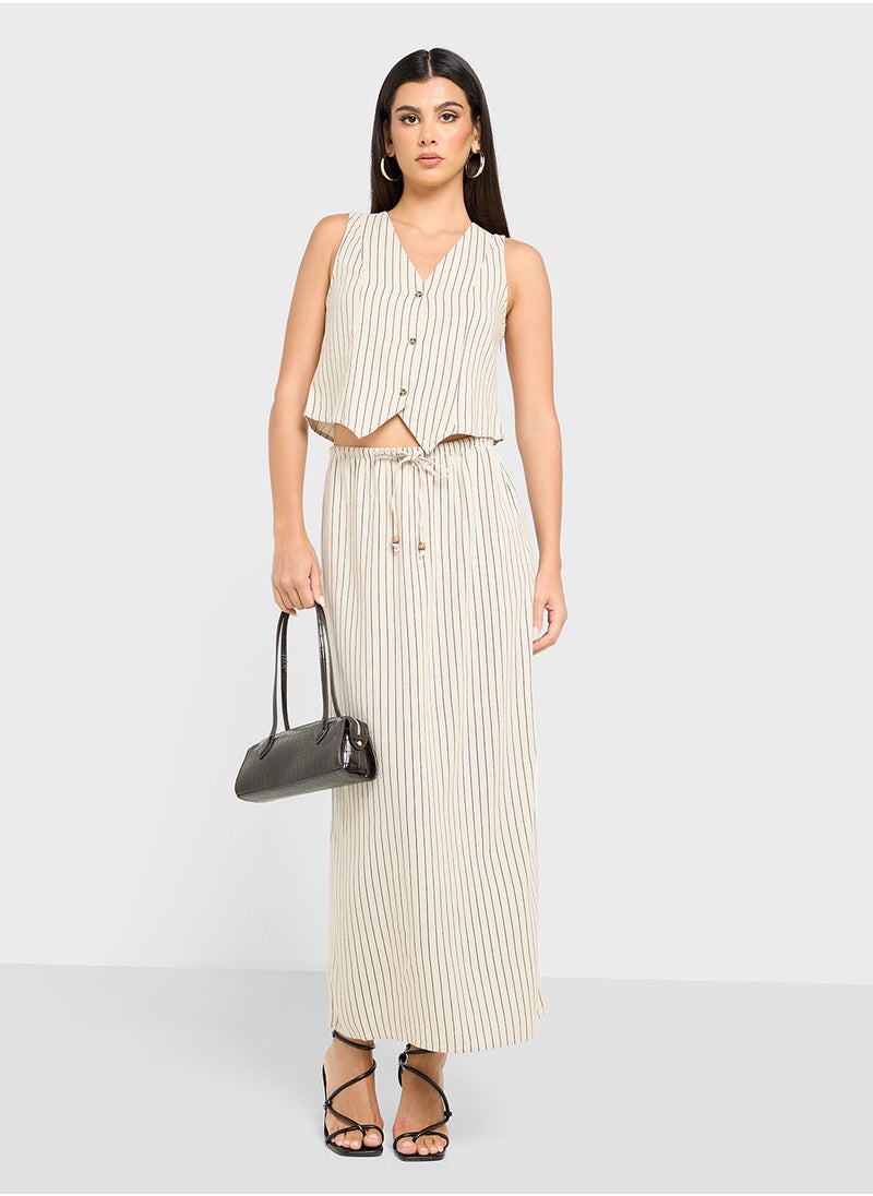 VERO MODA VMMYMILO M/W SLITED LONG SKIRT WVN GA  - Image 2