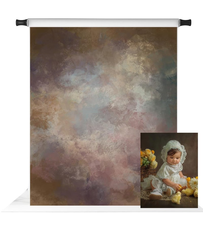 Kate 5x7ft Fine Art Portrait Photography Backdrop Brown Grey Abstract Photo Background Photo Studio Props - Image 2