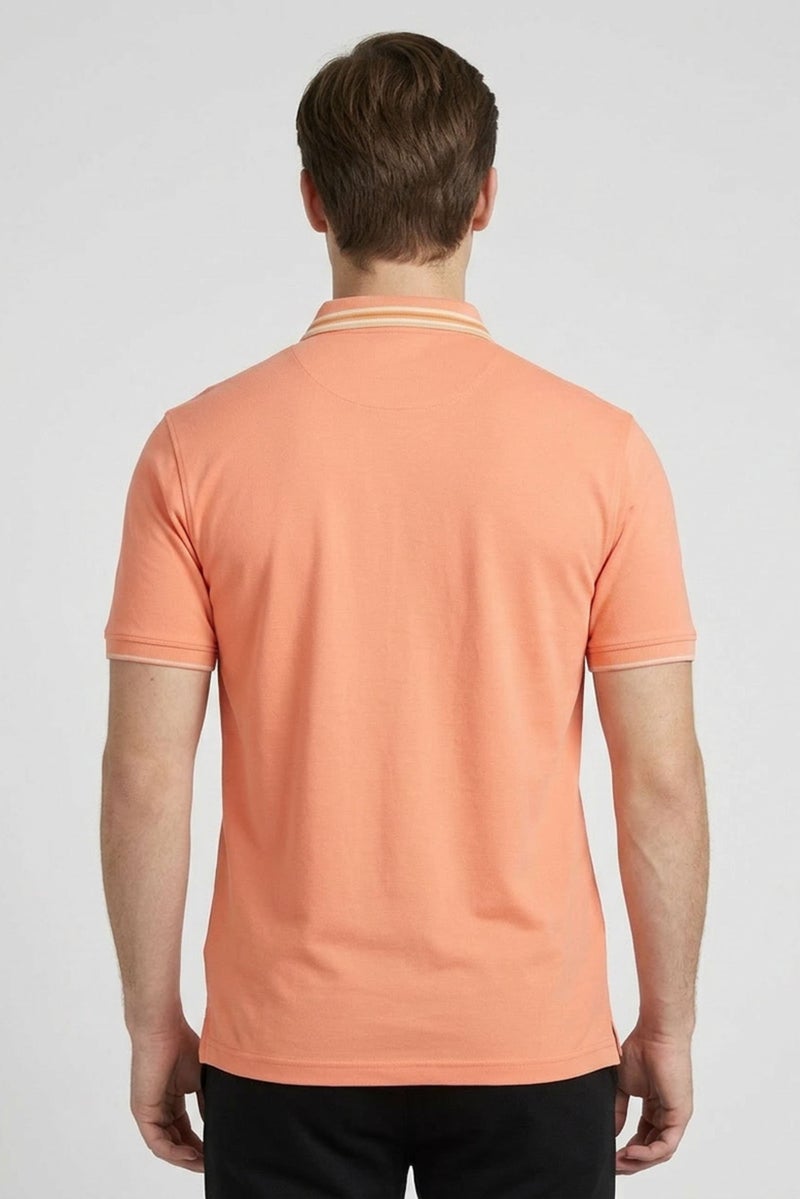 Ping Men Sportswear Fit Short Sleeves Training Polo Shirt, Orange - Image 4