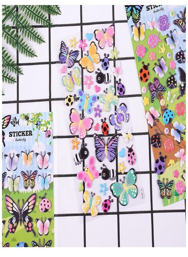 DEOXY Pack of 6 Educational Toys Cartoon Insects Three-Dimensional 3D Bubble Stickers Kindergarten Awarding Small Sticker Set(DX-0016) - Image 3